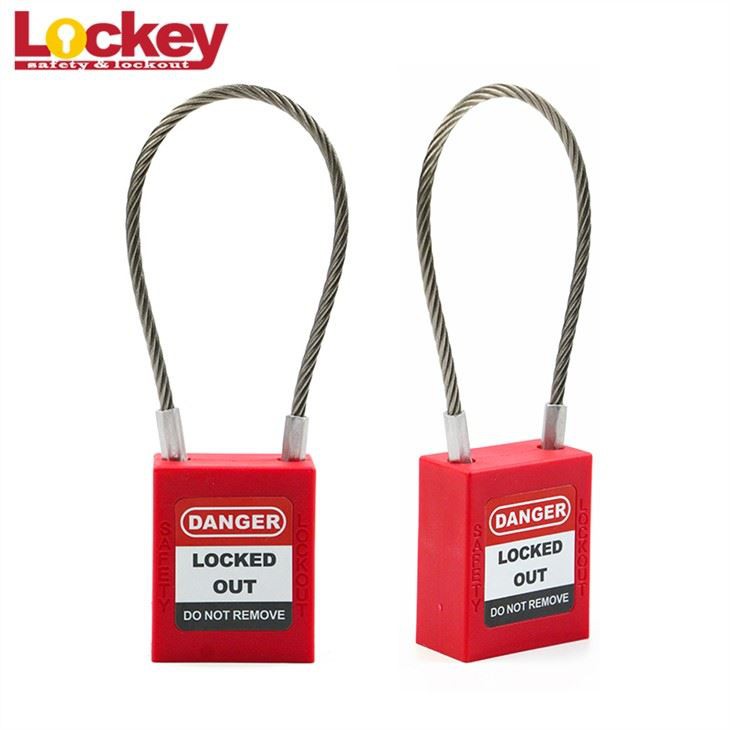 قفل قفل سیمی کابل فولادی Tagout Safety Lockout
